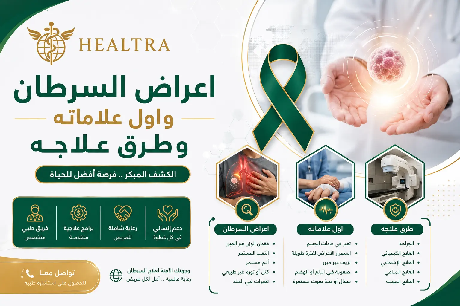 اعراض السرطان واول علاماته وطرق علاجه